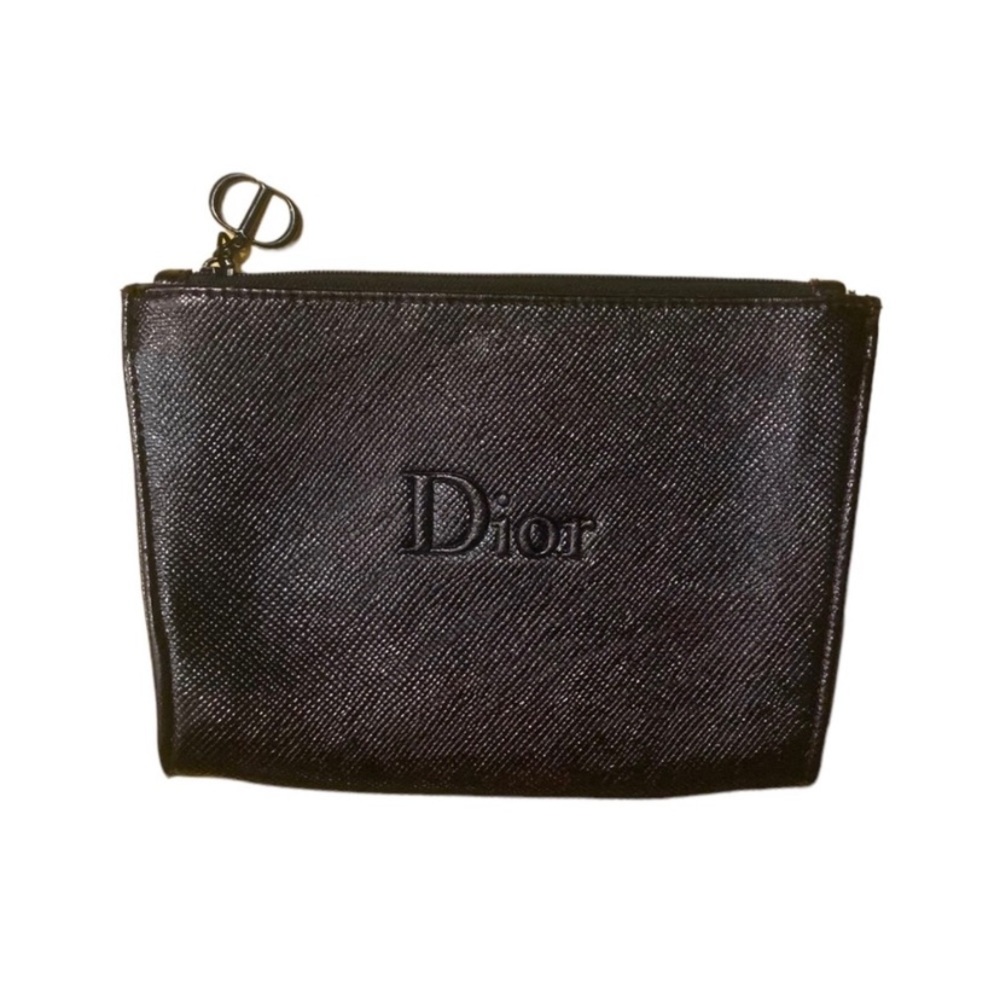 Christian Dior Black High-Gloss Pouch in Black. Pristine Condition.